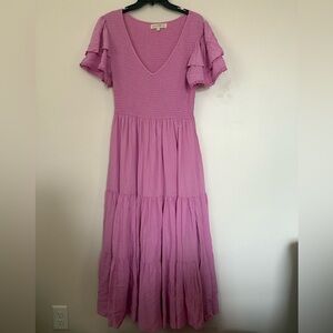 Size L Penelope Rose Pink Midi Dress